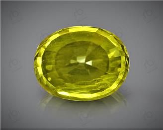 Natural Heated & Treated Yellow Sapphire Certified  4.36 carats (DIN 84657 )